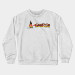 Harkers Island, NC Summertime Vacationing Sailboat Crewneck Sweatshirt